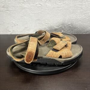 Frye Riverton Men’s Size 11D Brown Leather Summer Adjustbale Strap Sandals